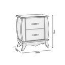 Ver imagem 3 de Mesa de Cabeceira Clássica Império 2 Gavetas em Madeira Maciça Castanho