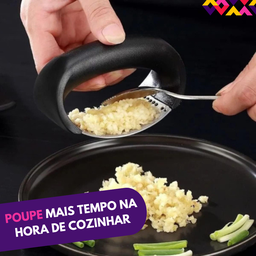 Amassador Espremedor Triturador Inox de Alho Tempero Esmagador Manual de Pressão Utensílio Cozinha - 2