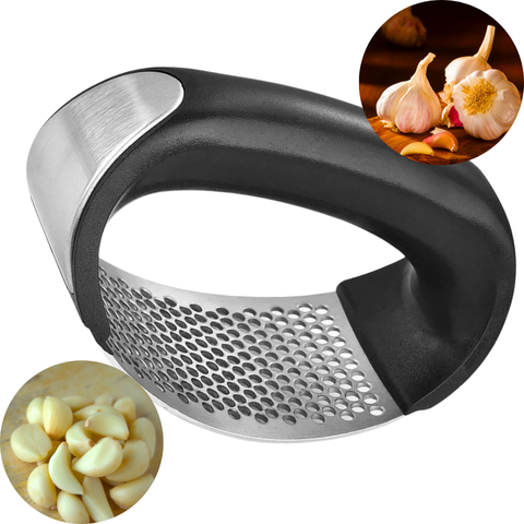 Amassador Espremedor Triturador Inox de Alho Tempero Esmagador Manual de Pressão Utensílio Cozinha