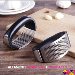 Amassador Espremedor Triturador Inox de Alho Tempero Esmagador Manual de Pressão Utensílio Cozinha - 6