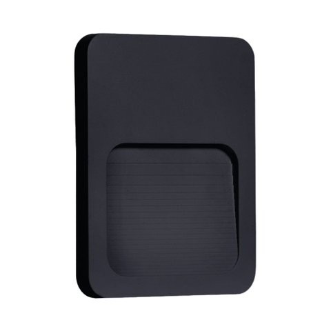 Balizador Anton Preto Led 2w 3000k Bivolt Ip65 Galaxy Led