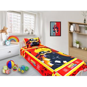 Jogo De Lençol Decorativo E Fronha Solteiro , Naruto Mod 2 Kit 2 pçs