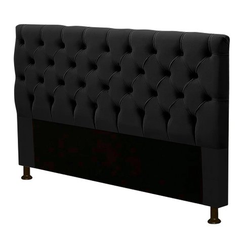 Cabeceira Cama Box Casal Cristal 140cm Corano Preto - Abmaza