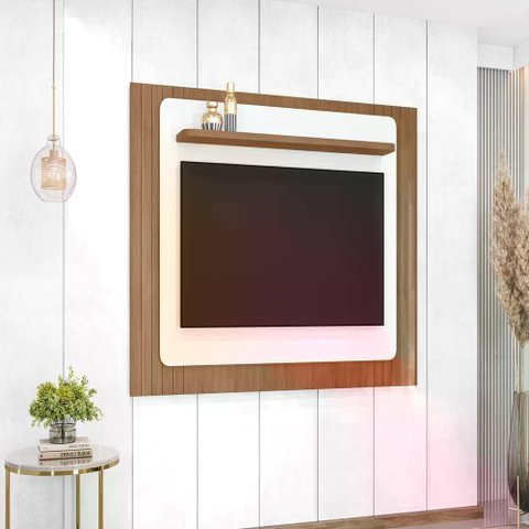 Painel Monaco 180 cm Cor:Cedro/Branco