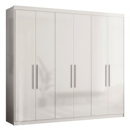 Roupeiro de Casal Venice 100% Mdf 2 Gavetas - Branco Demóbile - 2