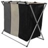 Cesto de Roupa Suja Organizador 3 Divisórias Dobrável - 65 X 40 X 60cm - 6