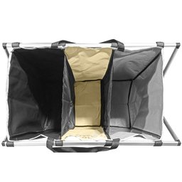 Cesto de Roupa Suja Organizador 3 Divisórias Dobrável - 65 X 40 X 60cm - 7