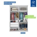 Ver imagem 6 de Guarda Roupa Solteiro 2 Porta de Correr Kiara -Mt- Rei de Casa Branco