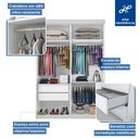 Ver mais imagens de Guarda Roupa Solteiro 2 Porta de Correr Kiara -Mt- Rei de Casa Branco