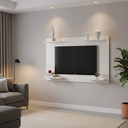 Ver imagem 1 de Painel de Tv com 4 Prateleiras Suspenso Organização Total