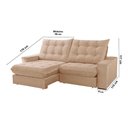 Ver imagem 3 de Sofá Livy Linho 02 Módulos de 90cm B25cm Meu Sofá Online A226 Linho Bege