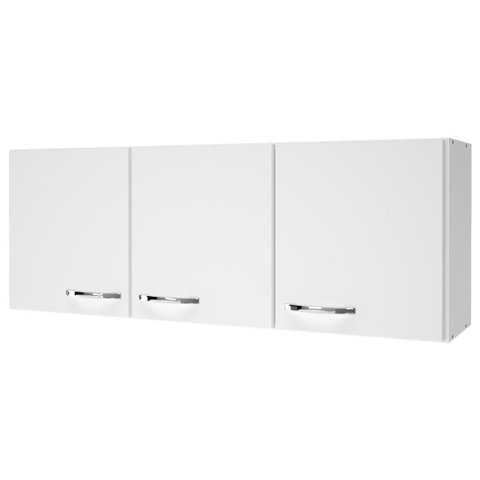 Armário Aéreo de Cozinha 120 cm 3 Portas Multiuso Branco