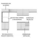 Ver imagem 7 de Cozinha Completa Acordes Glamy Branco Armário Balcão Madesa