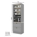 Ver imagem 2 de Torre Quente 1 Forno Nova York Cinza com Tampo Calcare - Henn