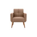 Ver imagem 2 de Poltrona Cadeira Decorativa Escritório Havana Matrix Marrom