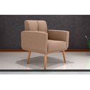 Ver imagem 4 de Poltrona Cadeira Decorativa Escritório Havana Matrix Marrom