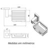 Saboneteira Cesto Metal Inox Quadrado Aço Inox - 4