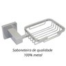 Saboneteira Cesto Metal Inox Quadrado Aço Inox - 2