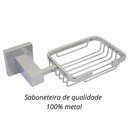 Ver imagem 2 de Saboneteira Cesto Metal Inox Quadrado Aço Inox