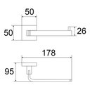 Ver imagem 5 de Kit Acessórios para Banheiro Dourado Fosco Quadrado Barra Simples em Aço Inox 4 Peças