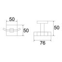 Ver imagem 3 de Kit Acessórios para Banheiro Dourado Fosco Quadrado Barra Simples em Aço Inox 4 Peças