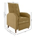 Ver imagem 6 de Poltrona Amamentação Luxo Reclinável com Assento Confortável Yaris Matrix Cor:Boucle Mostarda