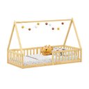 Ver imagem 6 de Cama Infantil Montessoriana Solteiro Madeira Casinha de Chão Nicolas Natural Idimex
