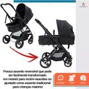 Ver imagem 3 de Carrinho de Bebê Passeio Reversível Moisés Baby Style Magnus 15kg Compacto Confortável Ajustável Cap