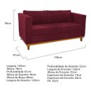 Ver imagem 4 de Kit Sofá 2 Lugares e 2 Poltronas Europa Suede Doce Sonho Móveis - Bordô