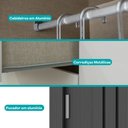 Ver imagem 3 de Guarda Roupa Solteiro 2 Portas Darvi Lux Carraro Ripado Preto Touch