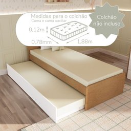Berço Multifuncional Americano Bicama Gaveteiro Cléo 100% MDF com Bétula Branco - 9 Berço Multifuncional Americano Bicama Gaveteiro Cléo 100% MDF com Bétula Branco - 9