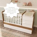 Ver imagem 7 de Berço Multifuncional Americano Bicama Gaveteiro Cléo 100% MDF com Bétula Branco