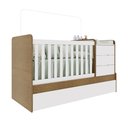 Ver imagem 3 de Berço Multifuncional Americano Bicama Gaveteiro Cléo 100% MDF com Bétula Branco
