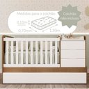 Ver imagem 6 de Berço Multifuncional Americano Bicama Gaveteiro Cléo 100% MDF com Bétula Branco