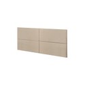 Ver imagem 2 de Cabeceira Viuva ou Solteirão em Cruz Estofada Suspensa para Quarto - 128 Cm - Bege Suede