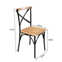Ver imagem 2 de Mesa Jantar Retangular Aurora 120X80 Com 4 Cadeiras Paris Base Alumínio - Natural - Marrom
