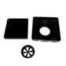 Ralo em metal Square Tampa Oculta Invisivel 10x10 preto - 6