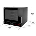 Ver imagem 2 de Forno de Pizza Pão de Queijo Turbo Rotativo 2 em 1 com 4 Esteiras 220v Saro