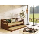 Ver imagem 2 de Sofá Cama Enjoy em Madeira Maciça e com Cama Auxiliar Imbuia Marrom