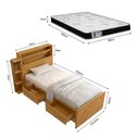 Ver imagem 4 de Cama Solteiro Isa com Gavetas Laterais com Colchão D20 para Quarto Moderno e Funcional