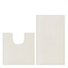 Tapete de Banheiro Algodão Antiderrapante Kit 2 Peças Off White - 1