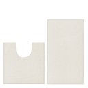 Ver imagem 1 de Tapete de Banheiro Algodão Antiderrapante Kit 2 Peças Off White