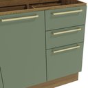 Ver imagem 6 de Cozinha Completa 5 Peças com Armário e Balcão Kappesberg Botânic 320cm Nogueira/verde Oliva -