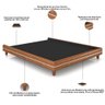 Cama Casal King Base Box Pés Madeira 203cm Suném P05 Couríssimo Whisky Bouclê Cru - Lyam Decor - 3