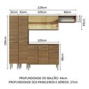 Ver imagem 4 de Armário de Cozinha Completa 229cm Rustic Emilly Madesa 09