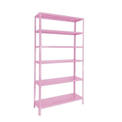 Estante de Aço Rosa 176x92x30 6 bandejas chapa 26 – 3016
