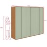 Guarda-roupa Casal 6 Pts Easy Like Amendoa Clean/salvia - 4