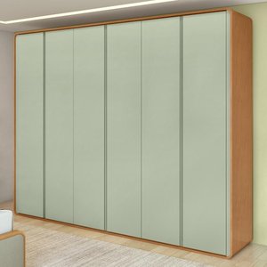 Guarda-roupa Casal 6 Pts Easy Like Amendoa Clean/salvia