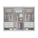 Ver imagem 3 de Guarda Roupa Diamante Gold 6 Portas 6 Gavetas S/epelho Leifer Branco