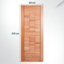 Ver imagem 3 de Folha de Porta Maciça em Eucalipto Acabamento Natural 210x82cm PM96 Cruzeiro Portas